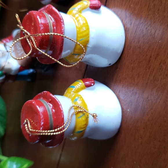 Vintage set Lot of 7 Ornaments Santa Toy soldier mouse snowman - Picture 16 of 16